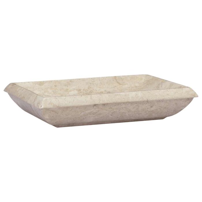 Waschbecken Creme 50x35x10 cm Marmor – Bild 2