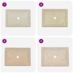 Waschbecken Creme 50x35x10 cm Marmor – Bild 7