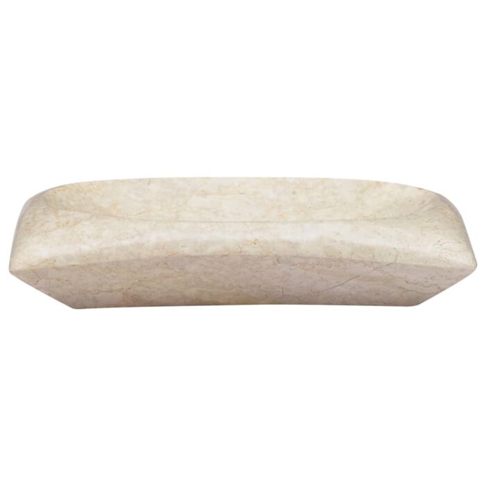 Waschbecken Creme 50x35x10 cm Marmor – Bild 3