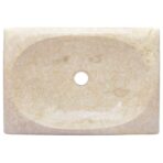 Waschbecken Creme 50x35x10 cm Marmor – Bild 5