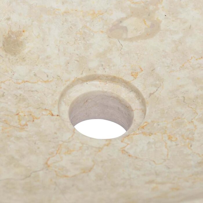 Waschbecken Creme 50x35x10 cm Marmor – Bild 7