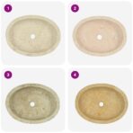 Waschbecken Creme 53x40x15 cm Marmor – Bild 6