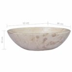 Waschbecken Creme 53x40x15 cm Marmor – Bild 8