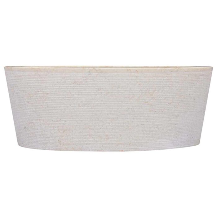 Waschbecken Creme Ø40x15 cm Marmor – Bild 3