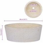 Waschbecken Creme Ø40x15 cm Marmor – Bild 7