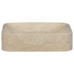 Waschbecken Creme 40x40x10 cm Marmor – Bild 2