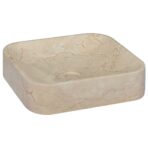 Waschbecken Creme 40x40x10 cm Marmor – Bild 3