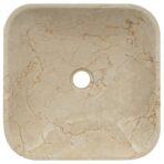 Waschbecken Creme 40x40x10 cm Marmor – Bild 4