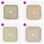 Waschbecken Creme 40x40x10 cm Marmor – Bild 5