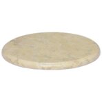Tischplatte Creme Ø40x2,5 cm Marmor – Bild 2