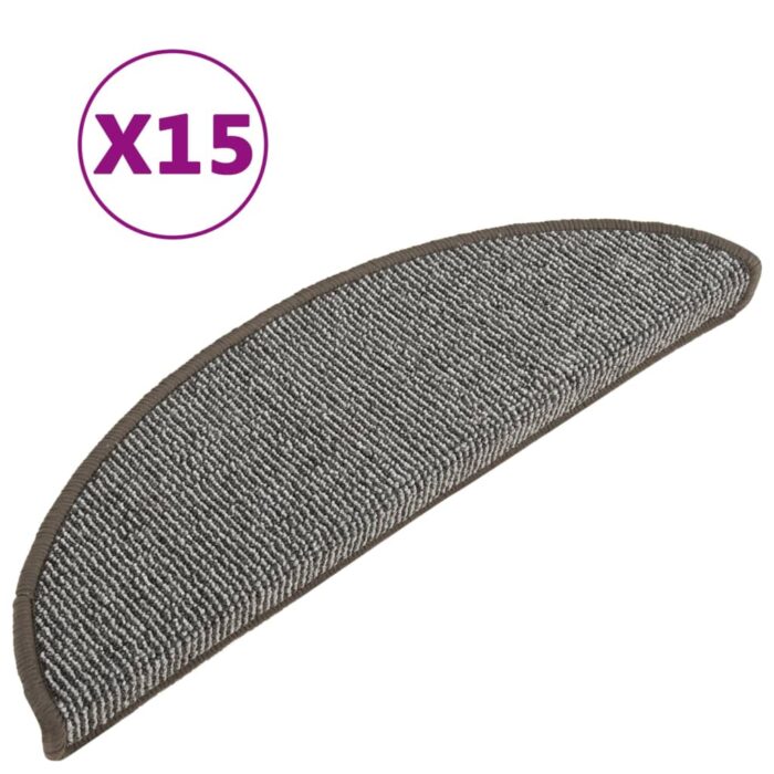 Stufenmatten 15 Stk. 56x17x3 cm Grau Halbrund – Bild 2