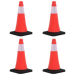 Reflektierende Leitkegel mit schwerem Fuss 4 Stk. 50 cm