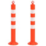 Absperrpfosten 10 Stk. mit Kette 75 cm PE – Bild 2