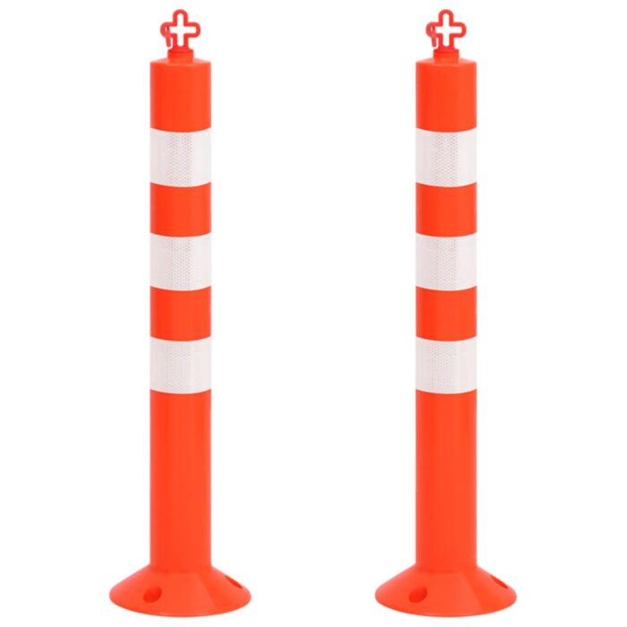 Absperrpfosten 10 Stk. mit Kette 75 cm PE – Bild 2