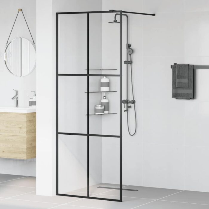 Duschwand für Begehbare Dusche mit Klarem ESG Glas 80x195 cm – Bild 3
