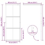 Duschwand für Begehbare Dusche mit Klarem ESG Glas 80x195 cm – Bild 8
