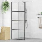 Duschwand für Begehbare Dusche mit Klarem ESG Glas 80x195 cm
