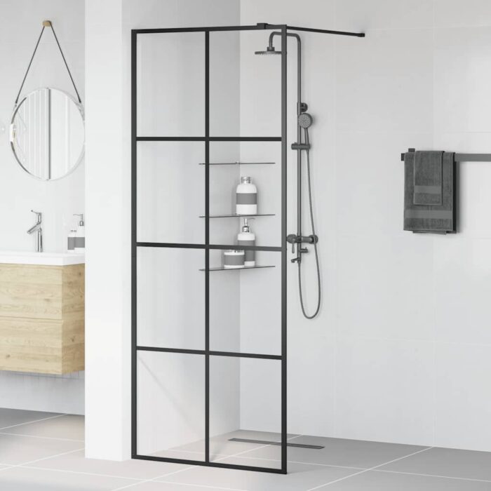 Duschwand für Begehbare Dusche mit Klarem ESG Glas 80x195 cm – Bild 3