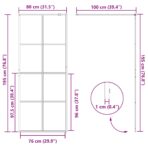 Duschwand für Begehbare Dusche mit Klarem ESG Glas 80x195 cm – Bild 8