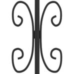 Zauntor mit Speerspitze Schwarz 103x75 cm Pulverbeschichteter Stahl – Bild 5