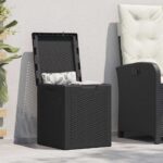 Garten-Aufbewahrungsbox 90 L Schwarz PP Rattan