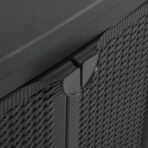 Gartenschrank Schwarz 65x45x88 cm PP Rattan-Optik – Bild 7