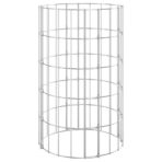 Gabionen-Hochbeete 3 Stk. Rund Verzinkter Stahl Ø30x50 cm – Bild 3