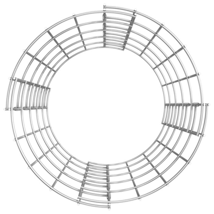 Gabionen-Hochbeete 3 Stk. Rund Verzinkter Stahl Ø30x50 cm – Bild 5