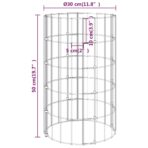 Gabionen-Hochbeete 3 Stk. Rund Verzinkter Stahl Ø30x50 cm – Bild 7