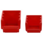 26-tlg / 30-tlg Stapelboxen-Wandregal Rot & Schwarz 77x39cm Polypropylen – Bild 6