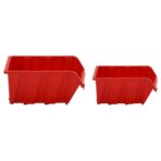 26-tlg / 30-tlg Stapelboxen-Wandregal Rot & Schwarz 77x39cm Polypropylen – Bild 7