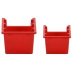 26-tlg / 30-tlg Stapelboxen-Wandregal Rot & Schwarz 77x39cm Polypropylen – Bild 8