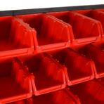26-tlg / 30-tlg Stapelboxen-Wandregal Rot & Schwarz 77x39cm Polypropylen – Bild 9