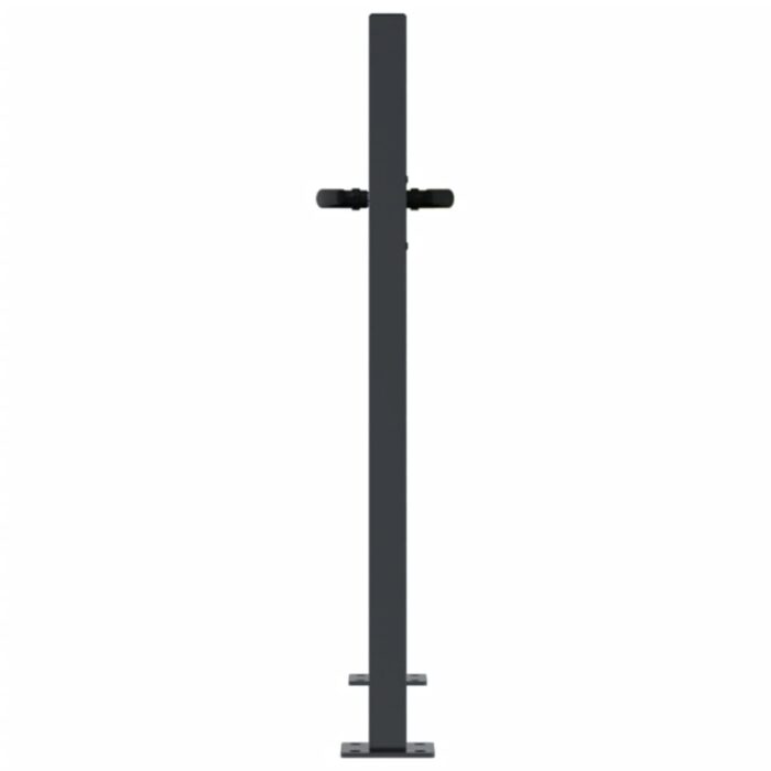 Gartentor Anthrazit 100x75 cm Stahl Baum-Design – Bild 5