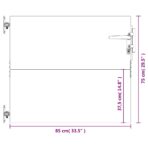 Gartentor 85x75 cm Cortenstahl – Bild 10