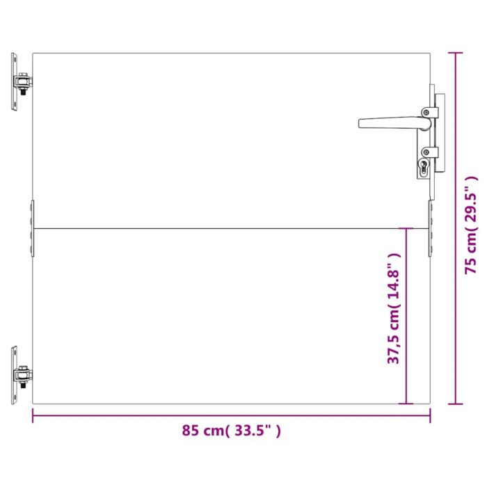 Gartentor 85x75 cm Cortenstahl – Bild 10