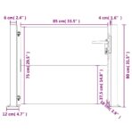 Gartentor 100x75 cm Cortenstahl – Bild 11