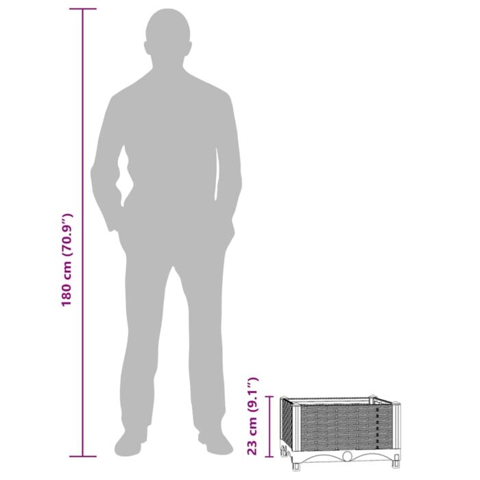 Hochbeet 40x40x23 cm Polypropylen – Bild 8