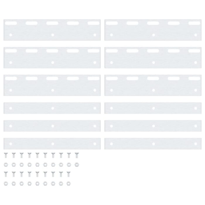 Klemmleisten 6 Stk. Silbern 20 cm Edelstahl – Bild 2
