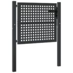 Gartentor Anthrazit 100x75 cm Stahl – Bild 2