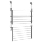 Wäschetrockner für Balkon 89x25x(60-95) cm Aluminium – Bild 6