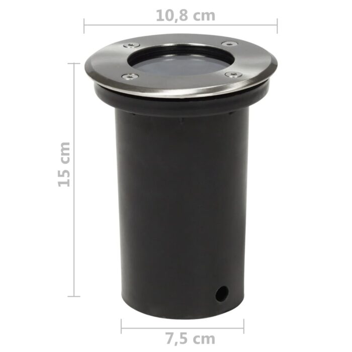 Bodeneinbaustrahler Aussen 12 Stk. Rund – Bild 5