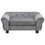 Hundesofa Schwarz 72x45x30 cm Plüsch – Bild 2