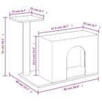 Kratzbaum mit Sisal-Kratzsäule Hellgrau 51 cm – Bild 7