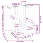 Kratzbaum mit Kratzsäulen Creme 82 cm – Bild 8