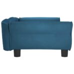 Hundebett Blau 95x55x30 cm Samt – Bild 4