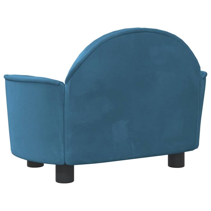 Hundebett Blau 66x40x45 cm Samt – Bild 5
