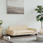 Hundebett Creme 90x53x30 cm Kunstleder