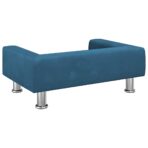 Hundebett Blau 70x45x26,5 cm Samt – Bild 5