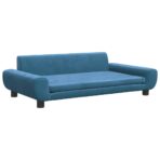 Hundebett Blau 70x45x33 cm Samt – Bild 2